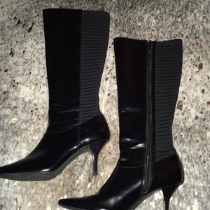 Sexy Calvin Klein Faux Leather Black Boots Size 6!
